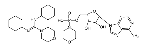 腺苷5′-单磷吗啉酸4-吗啉-N,N′-二环己基甲酰胺盐结构式