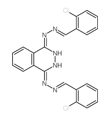 N,N-bis[(2-chlorophenyl)methylideneamino]phthalazine-1,4-diamine结构式