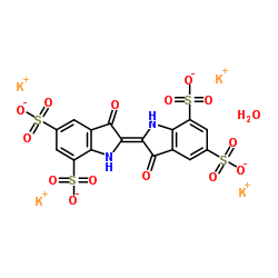 靛青四磺酸四钾盐水合物结构式