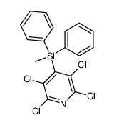 2,3,5,6-tetrachloro-4-(methyl-diphenyl-silanyl)-pyridine Structure