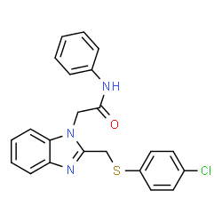 2-(2-([(4-CHLOROPHENYL)SULFANYL]METHYL)-1H-1,3-BENZIMIDAZOL-1-YL)-N-PHENYLACETAMIDE Structure