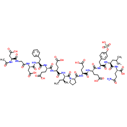 Acetyl-Hirudin (53-65) (sulfated) Structure