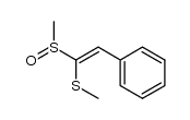 (E)-1-methylsulfinyl-1-methylthio-2-phenylethene结构式