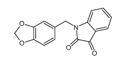 1-(1,3-苯并二氧代l-5-甲基)-1H-吲哚-2,3-二酮结构式