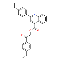2-(4-ethylphenyl)-2-oxoethyl 2-(4-ethylphenyl)-4-quinolinecarboxylate结构式