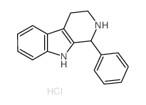 1-phenyl-2,3,4,9-tetrahydro-1H-beta-carboline hydrochloride结构式