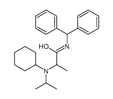 N-benzhydryl-2-[cyclohexyl(propan-2-yl)amino]propanamide结构式