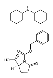 dicyclohexylamine salt of N-benzyloxycarbonyl-(L)-pyroglutamic acid结构式