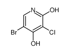 5-bromo-3-chloro-pyridine-2,4-diol结构式