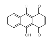 9-chloro-10-hydroxy-anthracene-1,4-dione结构式