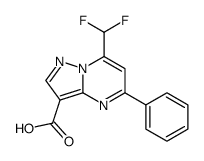 7-(二氟甲基)-5-苯基吡唑并-[1,5-a]嘧啶-3-羧酸结构式