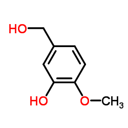 3-羟基-4-甲氧基苯甲醇结构式
