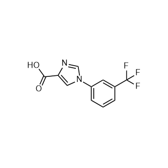 1-(3-(三氟甲基)苯基)-1H-咪唑-4-羧酸结构式