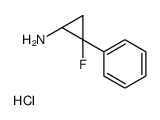 (1S,2R)-2-Fluoro-2-phenylcyclopropanamine hydrochloride (1:1) Structure