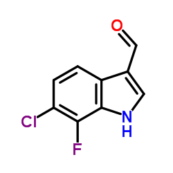 6-Chloro-7-fluoro-1H-indole-3-carbaldehyde结构式