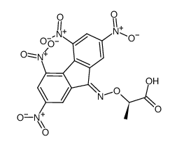 (-)-Alpha-(2,4,5,7-四硝基-9-亚芴基氨基氧基)丙酸结构式
