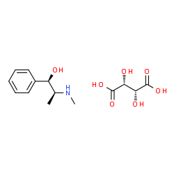 [R-(R*,S*)]-beta-hydroxy-alpha-methylphenethylammonium [R-(R*,R*)]-hydrogen tartrate Structure
