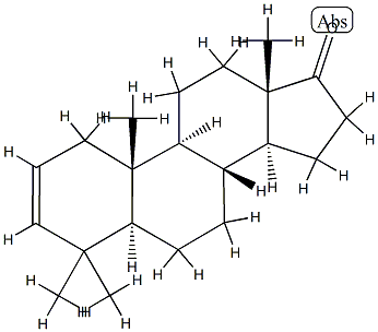 4,4-Dimethyl-5α-androst-2-en-17-one Structure