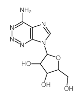 7H-Imidazo[4,5-d]-1,2,3-triazin-4-amine,7-a-D-arabinofuranosyl- Structure