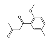 1-(2-methoxy-5-methyl-phenyl)-butane-1,3-dione结构式