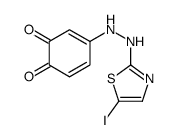 4-[2-(5-iodo-1,3-thiazol-2-yl)hydrazinyl]cyclohexa-3,5-diene-1,2-dione结构式