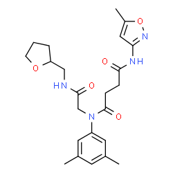 Butanediamide, N-(3,5-dimethylphenyl)-N-(5-methyl-3-isoxazolyl)-N-[2-oxo-2-[[(tetrahydro-2-furanyl)methyl]amino]ethyl]- (9CI) Structure