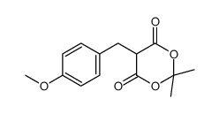 5-[(4-methoxyphenyl)methyl]-2,2-dimethyl-1,3-dioxane-4,6-dione结构式