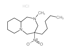 Pyrido[1,2-a][1,4]diazepine,decahydro-2-methyl-4-nitro-4-pentyl-, hydrochloride (1:2)结构式