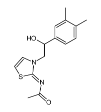 2-(2-acetylimino-thiazol-3-yl)-1-(3,4-dimethyl-phenyl)-ethanol Structure