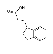 3-(4-methyl-2,3-dihydro-1H-inden-1-yl)propanoic acid结构式