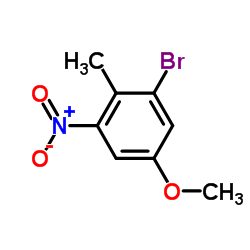 2-溴-4-甲氧基-6-硝基甲苯结构式