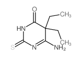 6-amino-5,5-diethyl-2-sulfanylidene-pyrimidin-4-one结构式