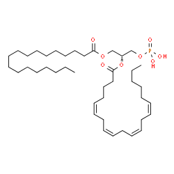 L-A-PHOSPHATIDIC ACID, B-ARACHIDONOYL-*G AMMA-STEARO结构式