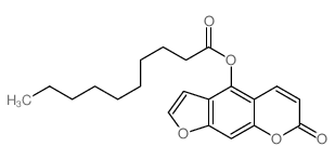 7-Oxo-7H-furo[3,2-g]chromen-4-yl decanoate结构式