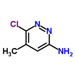 6-Chloro-5-methyl-3-pyridazinamine Structure