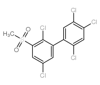 3-甲基磺酰基-2,2’,4’,5,5’-五氯联苯结构式