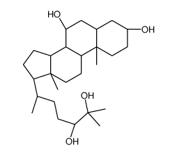 (3R,5S,7R,8R,9S,10S,13R,14S,17R)-17-[(2R,5S)-5,6-dihydroxy-6-methylheptan-2-yl]-10,13-dimethyl-2,3,4,5,6,7,8,9,11,12,14,15,16,17-tetradecahydro-1H-cyclopenta[a]phenanthrene-3,7-diol Structure