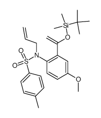 N-allyl-N-p-toluenesulfonyl-2-[1-(tert-butyldimethylsiloxy)-vinyl]-4-methoxyaniline Structure