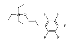 triethyl-[3-(2,3,4,5,6-pentafluorophenyl)prop-1-enoxy]silane Structure