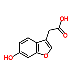 2-(6-羟基-1-苯并呋喃-3-基)乙酸结构式