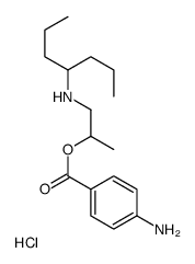 2-(4-aminobenzoyl)oxypropyl-heptan-4-ylazanium,chloride Structure
