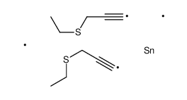 bis(3-ethylsulfanylprop-1-ynyl)-dimethylstannane结构式