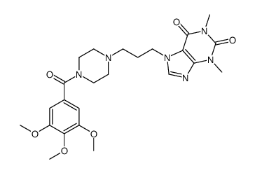 1,3-dimethyl-7-[3-[4-(3,4,5-trimethoxybenzoyl)piperazin-1-yl]propyl]purine-2,6-dione结构式