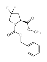 (2S)-4,4-二氟-1,2-吡咯烷二羧酸 2-甲基 1-(苯基甲基)酯结构式