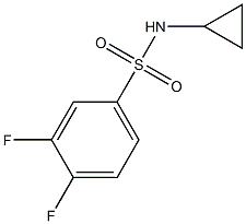 N-环丙基-3,4-二氟苯磺酰胺结构式