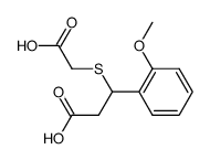 3[(carboxy-methyl)thio]-3-(2-methoxyphenyl)propanoic acid Structure
