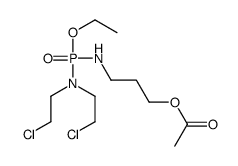 3-[[bis(2-chloroethyl)amino-ethoxyphosphoryl]amino]propyl acetate Structure