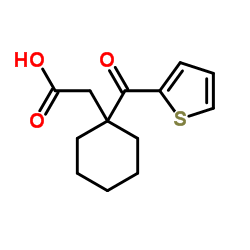 [1-(2-Thienylcarbonyl)cyclohexyl]acetic acid Structure