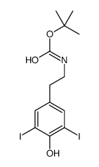 N-叔丁氧羰基3,5-二碘代乙胺结构式