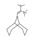 ((Z)-1-((1s,5s)-9-borabicyclo[3.3.1]nonan-9-yl)-3,3-dimethylbut-1-en-2-yl)trimethylstannane结构式